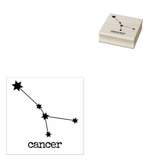 Celestial Horoscope Cancer Rubberstempel (Gestempeld)