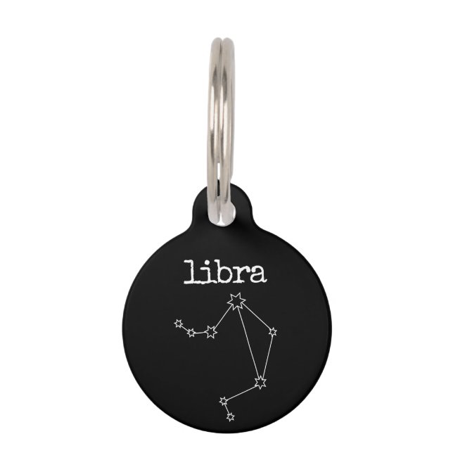 Celestial Horoscope Libra Huisdierpenning (Voorkant)