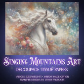 Celestial Horse Fantasy Galaxy Decoupage Tissuepapier