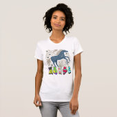 Celestial Horse “HARD” – Cosmic Graffiti Art Desig T-shirt (Voorkant volledig)