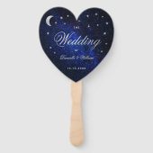 Celestial huwelijksprogramma Moon Stars & Kalligra Handwaaier (Voorkant)
