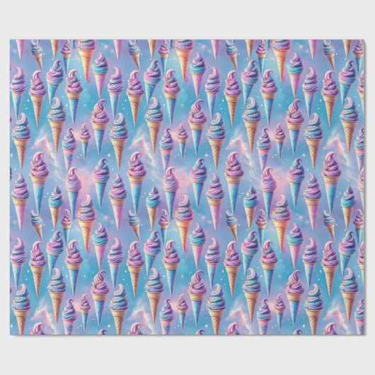 Celestial Ice Cream Cones Cadeaupapier (Vlak)