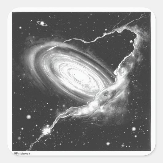 Celestial Ink Dreams Vierkante Sticker (Voorkant)