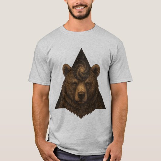 CELESTIAL INSTINCT – The Bear Who Holds the Stars T-shirt (Voorkant)