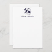 Celestial intergalactic Space Girl gepersonaliseer Notitiekaartje (Voorkant / Achterkant)