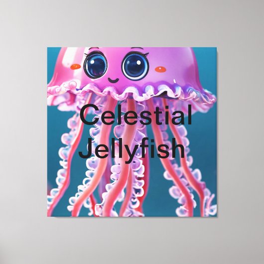 Celestial Jellyfish Canvas Afdruk (Voorkant)
