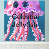 Celestial Jellyfish Canvas Afdruk (Insitu (Houten vloer))