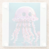 Celestial Jellyfish Glazen Onderzetter (Achterkant)