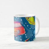 Celestial Journey - Groovy Peace Van Space Ship Koffiemok (Voorkant rechts)