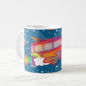 Celestial Journey - Groovy Peace Van Space Ship Koffiemok (Voorkant links)