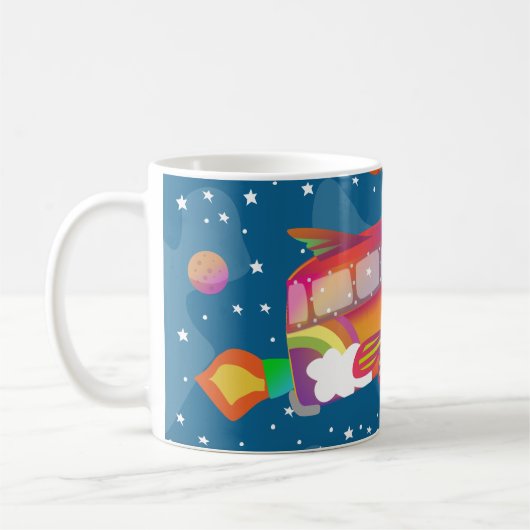 Celestial Journey - Groovy Peace Van Space Ship Koffiemok (Links)