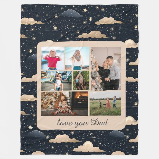 Celestial Kinder Meerdere foto's Monogram Fleece Deken (Voorkant)