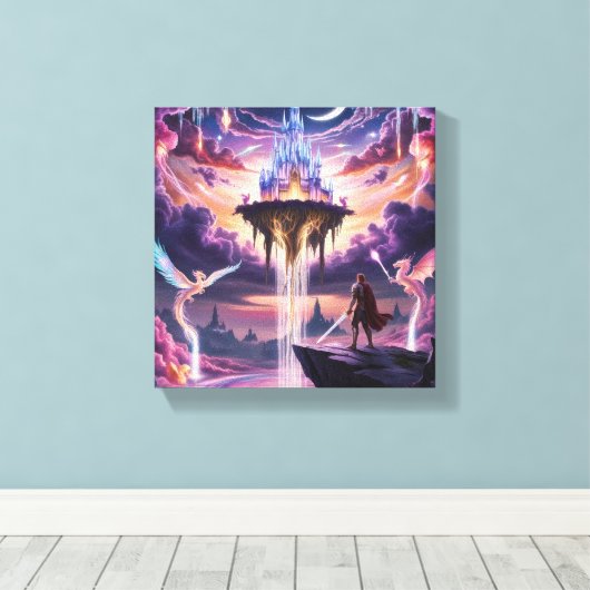Celestial Kingdom Canvas Art – Mythisch (Insitu (Houten vloer))
