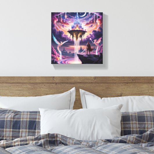 Celestial Kingdom Canvas Art – Mythisch Drijvend (Insitu (Slaapkamer))