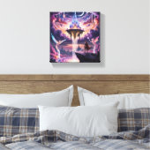 Celestial Kingdom Canvas Art – Mythisch Drijvend Afdruk (Insitu (Slaapkamer))