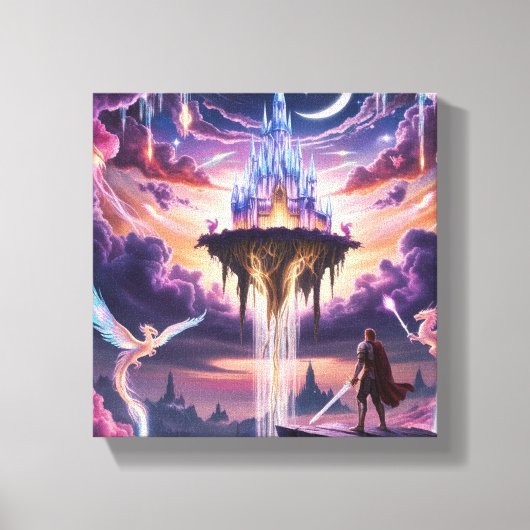 Celestial Kingdom Canvas Art – Mythische zwevende  (Voorkant)