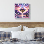 Celestial Kingdom Canvas Art – Mythische zwevende  (Insitu (Slaapkamer))