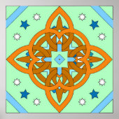 Celestial Knot Art Prints | Unique Star Patterns (Voorkant)