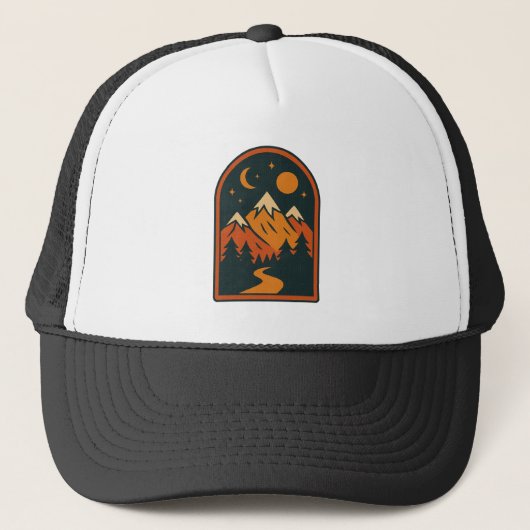 Celestial Landscape Trucker Hat Trucker Pet (Voorkant)