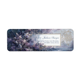 Celestial Lavender Cosmic Gilded Botanical Etiket