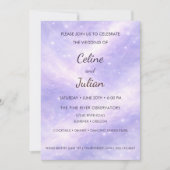 Celestial Lavender Nebula Under the Stars Wedding  Kaart (Voorkant)