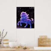Celestial Leo – Astrology Art Poster (Keuken)