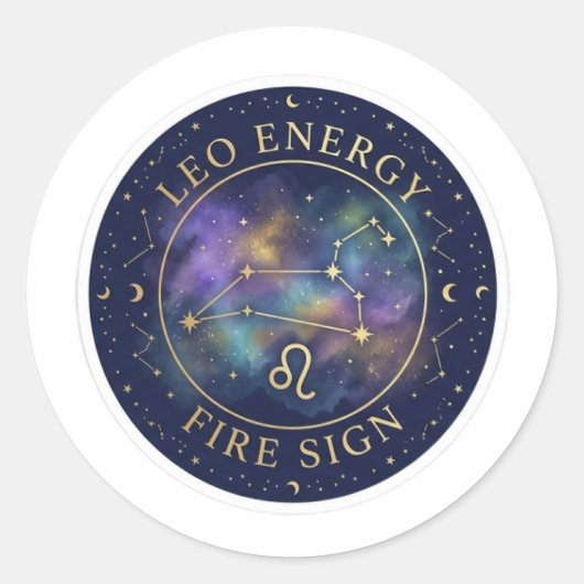  Celestial Leo Energy Zodiac Constellation Sticker (Voorkant)