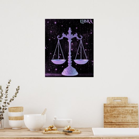 Celestial Libra – Astrology Art Poster (Keuken)
