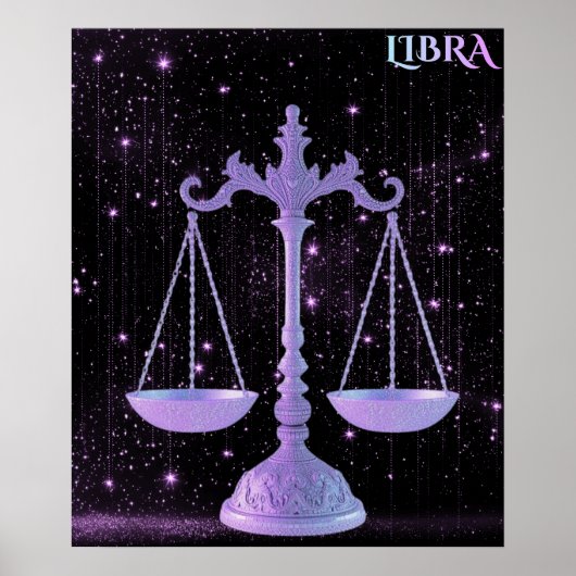 Celestial Libra – Astrology Art Poster (Voorkant)