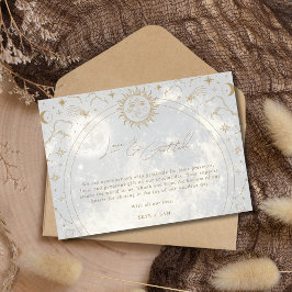 Celestial Liefde Dankbaarheid Foto Bruiloft Dank U Bedankkaart