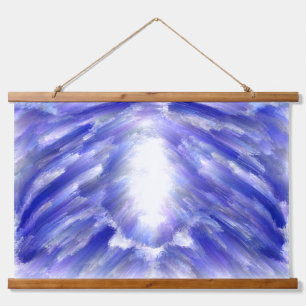 Celestial Light Burst Abstracte kunstprint Hangend Wandkleed