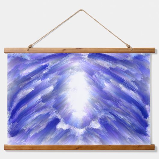 Celestial Light Burst Abstracte kunstprint Hangend Wandkleed (Voorkant)