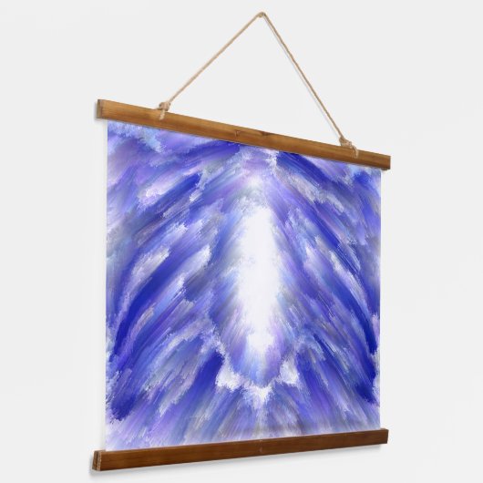 Celestial Light Burst Abstracte kunstprint Hangend Wandkleed (Gebogen)