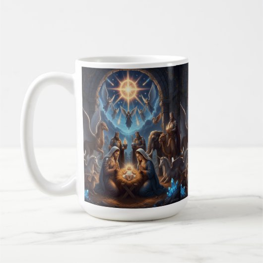 Celestial Light Over Unity – Inspirational Mug Koffiemok (Links)