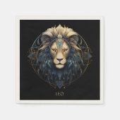 Celestial Lion Astrologie Symbool Ster Teken Naam  Servet (Voorkant)