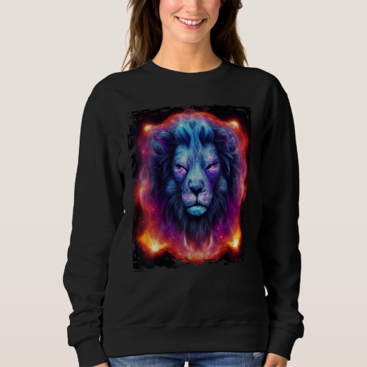 Celestial Lion God In Space Leo Zodiac Universe Ga Trui (Voorkant)