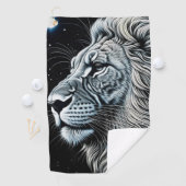 Celestial Lion Night Sky Air Art Golfhanddoek (Insitu)