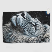 Celestial Lion Night Sky Air Art Golfhanddoek (Horizontaal)