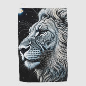 Celestial Lion Night Sky Air Art Golfhanddoek (Voorkant)