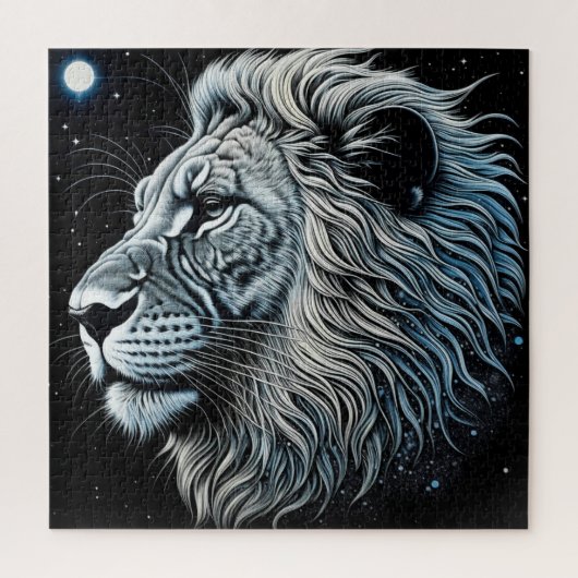 Celestial Lion Night Sky Air Art Legpuzzel (Verticaal)
