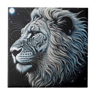 Celestial Lion Night Sky Air Art Tegeltje