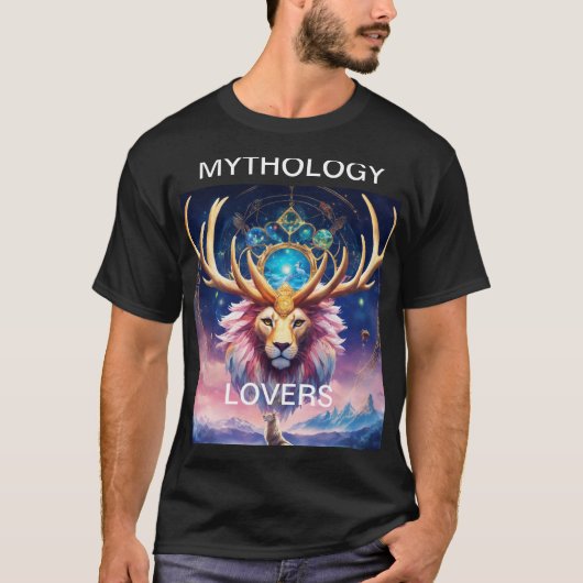 Celestial Lion Stag: Mythic Fusion T-shirt (Voorkant)