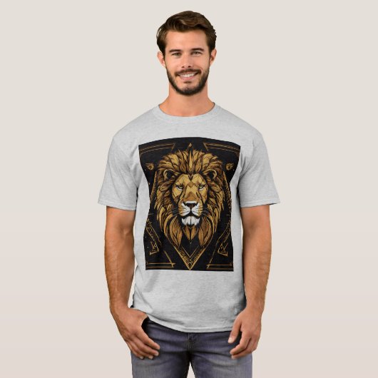 Celestial Lion T-Shirt – PremiuMen's Basic T-Shirt (Voorkant volledig)