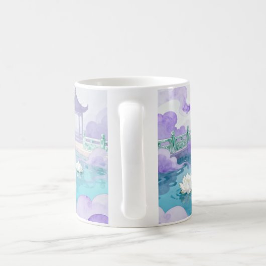 Celestial Lotus Lake Fantasy Mug Koffiemok (Handvat)