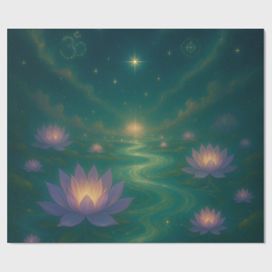 Celestial Lotus Wrapping Paper Cadeaupapier (Vlak)