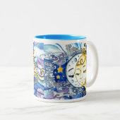 Celestial Love 2 Tweekleurige Koffiemok (Voorkant rechts)