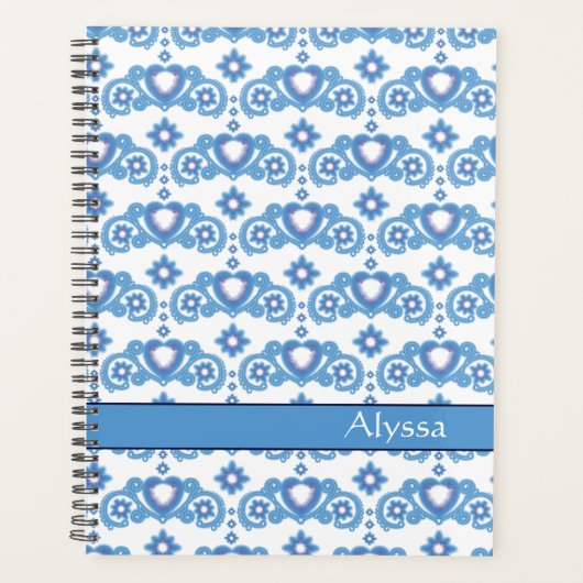 Celestial Love Stars Harten Naam Wit Planner (Voorkant)