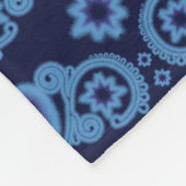 Celestial Love Stars Hearts Midnight Blue Fleece Deken (Hoek)