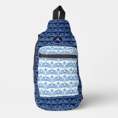 Celestial Love Stars Hearts Patroon Monogrammed Sling Bag (Voorkant)