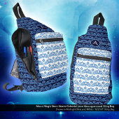 Celestial Love Stars Hearts Patroon Monogrammed Sling Bag